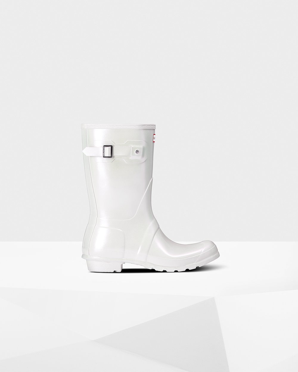 Womens Hunter Short Rain Boots Silver - Original Nebula - 4267510-XI